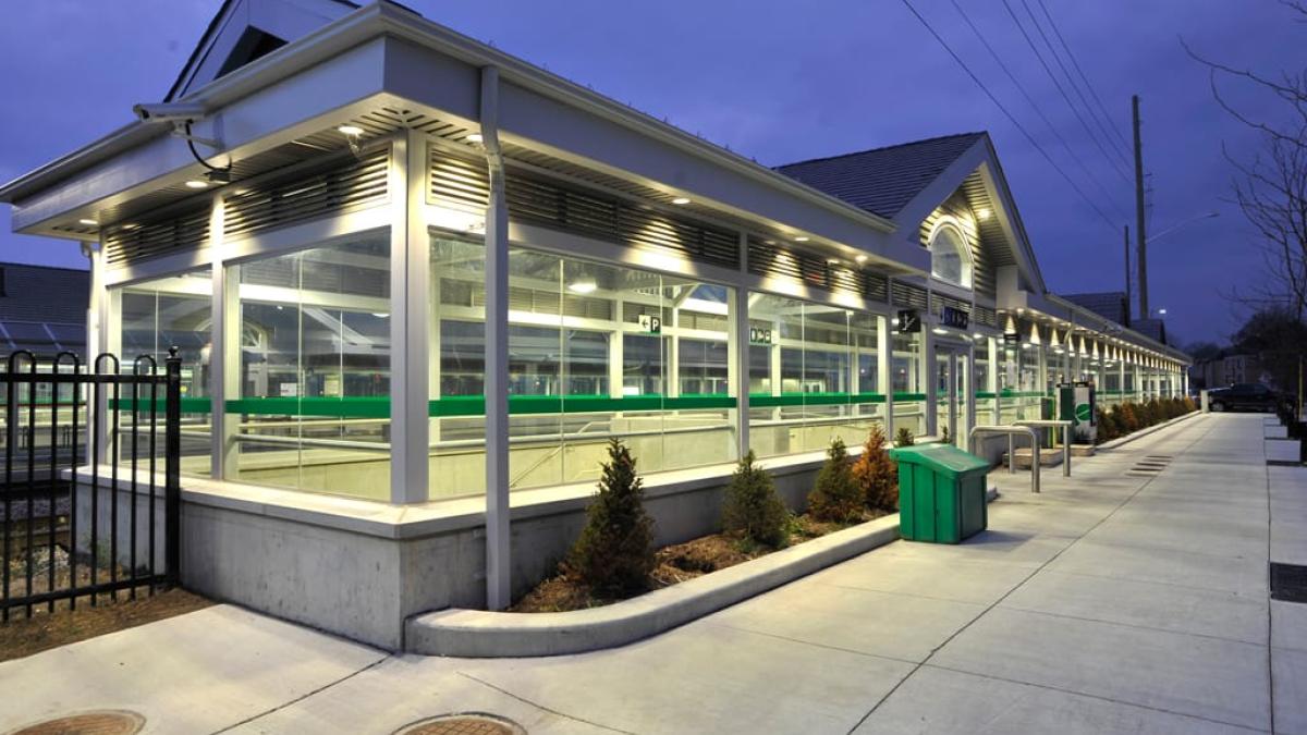 Barrie South GO Station near Mapleview Park